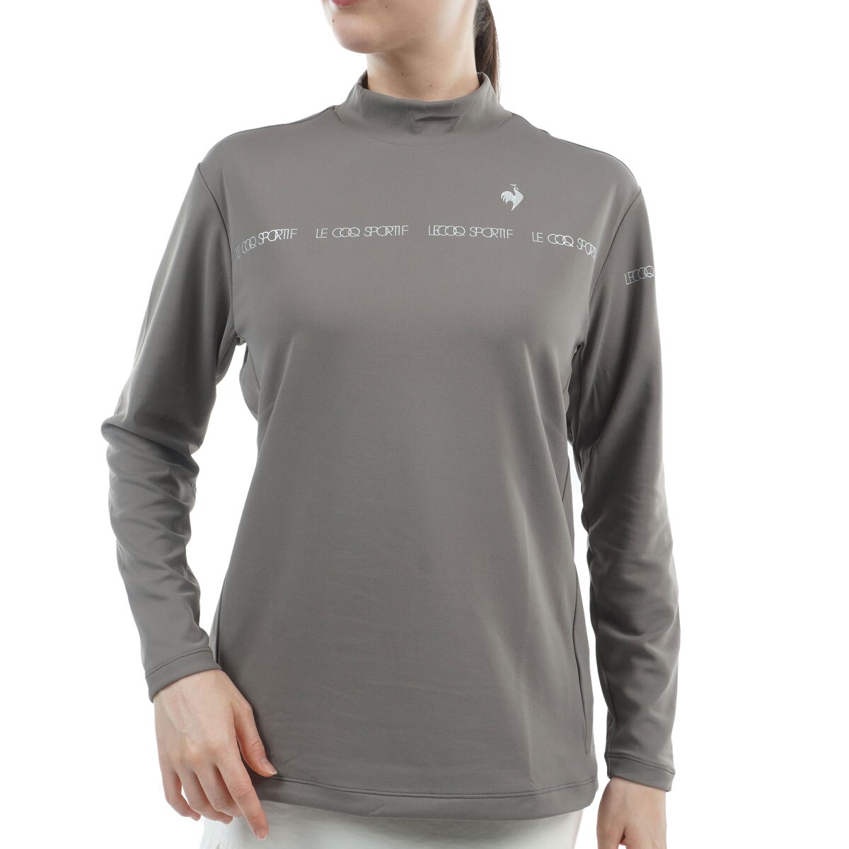 パーリーゲイツレディース スーパーファインウール長袖シャツ ネイビー