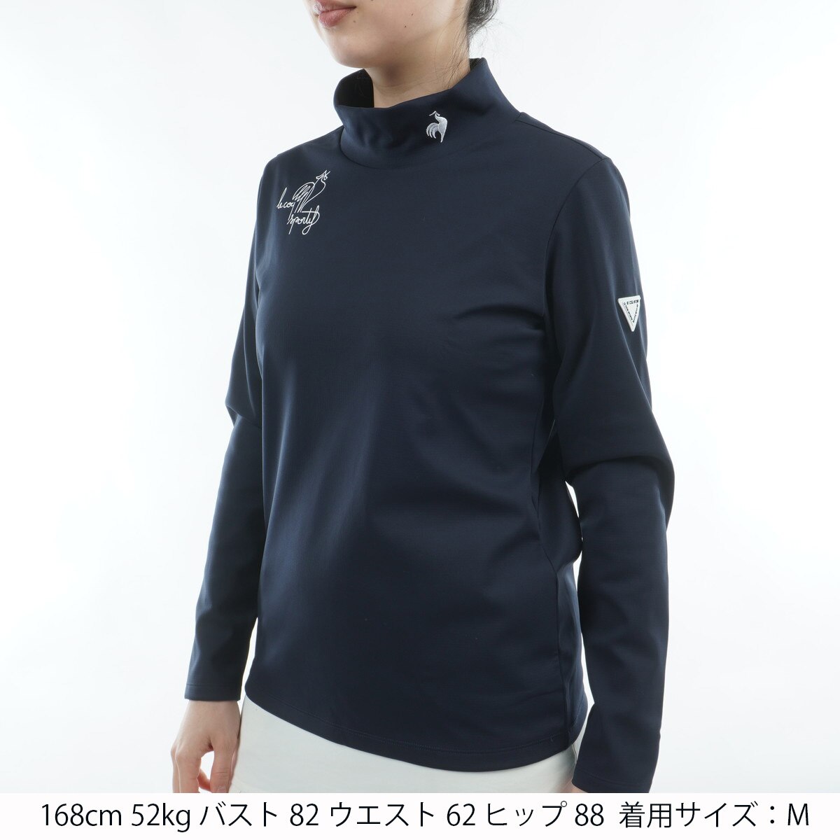 ストレッチ 裏起毛モックネック長袖シャツ レディス(長袖シャツ