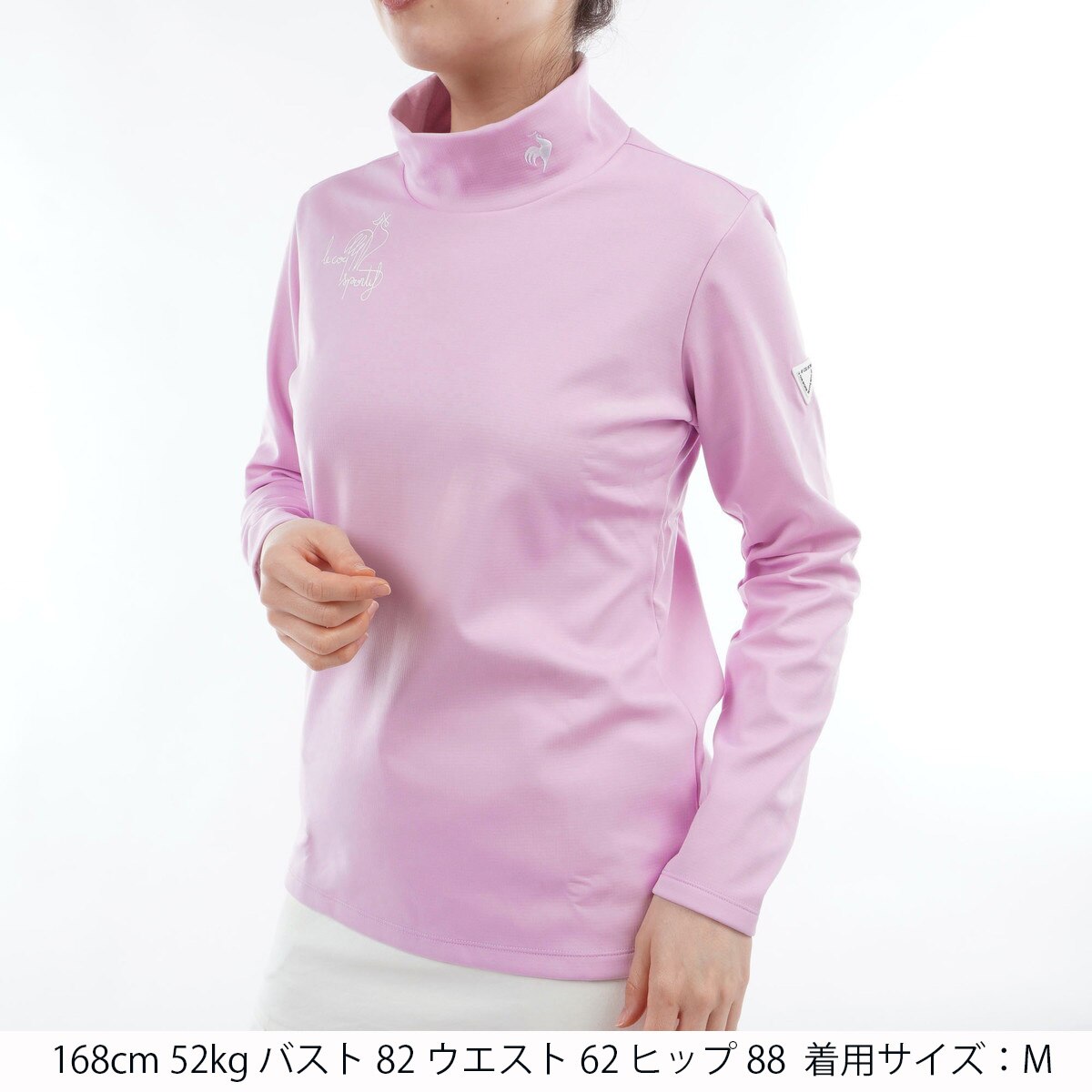 ストレッチ 裏起毛モックネック長袖シャツ レディス(長袖シャツ