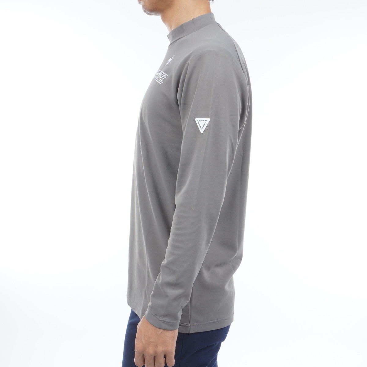 Lee PGG 長袖モックシャツ ブルーグレー　新品 ストレッチ モックネック長袖シャツ(長袖シャツ・ポロシャツ)|Le coq