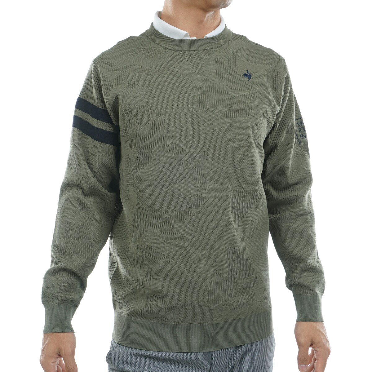 モザイク柄ジャカードセーター(中間着(セーター、トレーナー))|Le coq