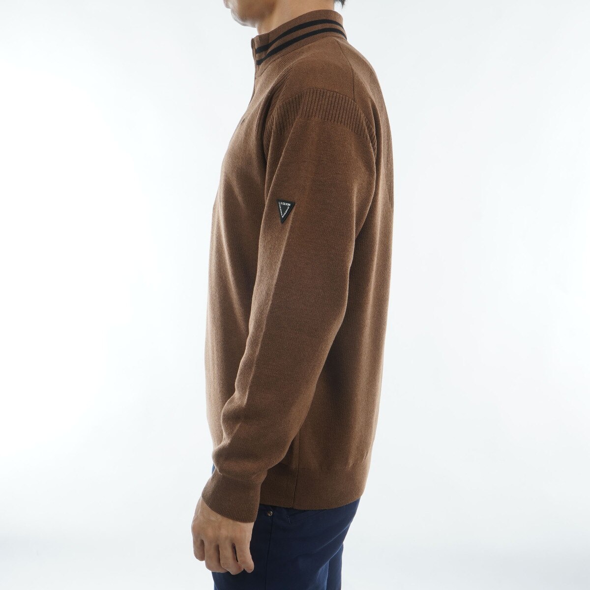 ストレッチ ハーフジップセーター(中間着(セーター、トレーナー))|Le