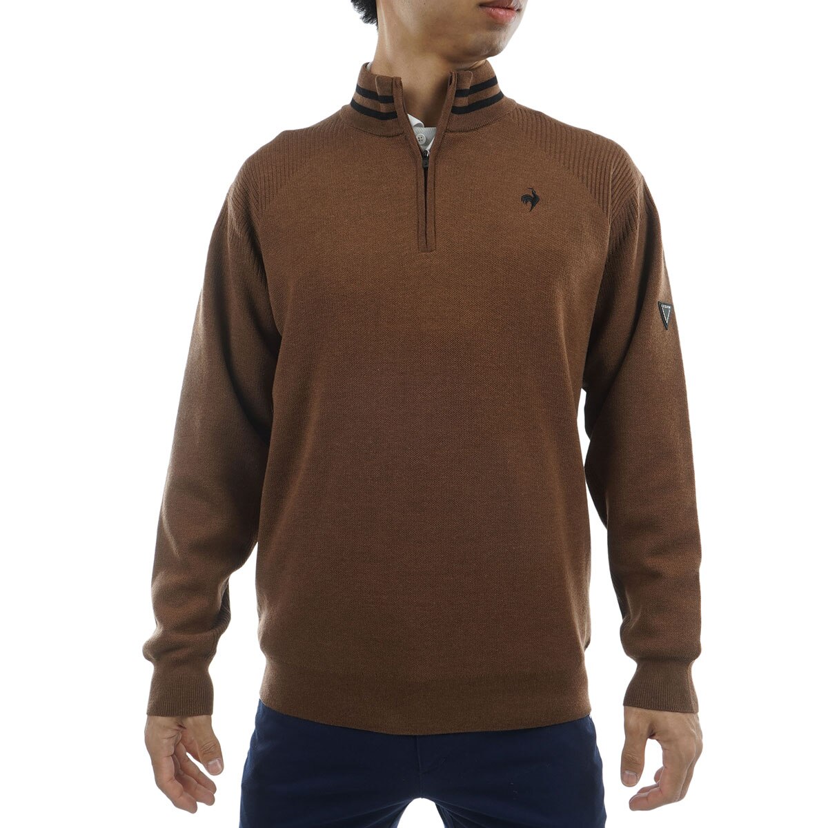 ストレッチ ハーフジップセーター(中間着(セーター、トレーナー))|Le