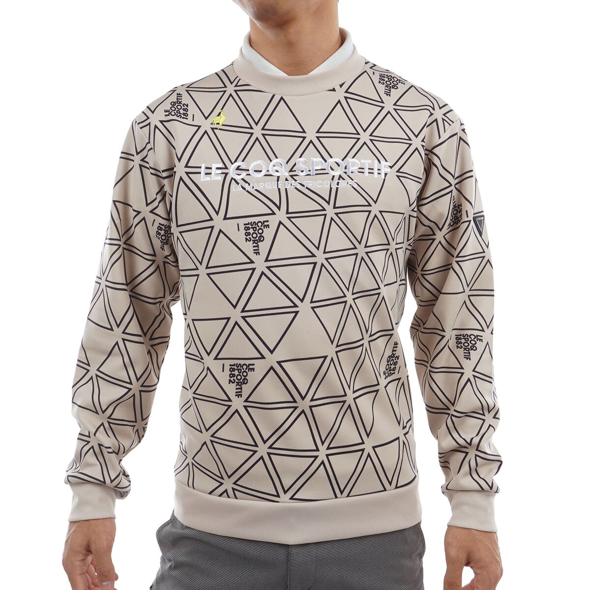 ストレッチ トライアングル柄プルオーバー(中間着(セーター