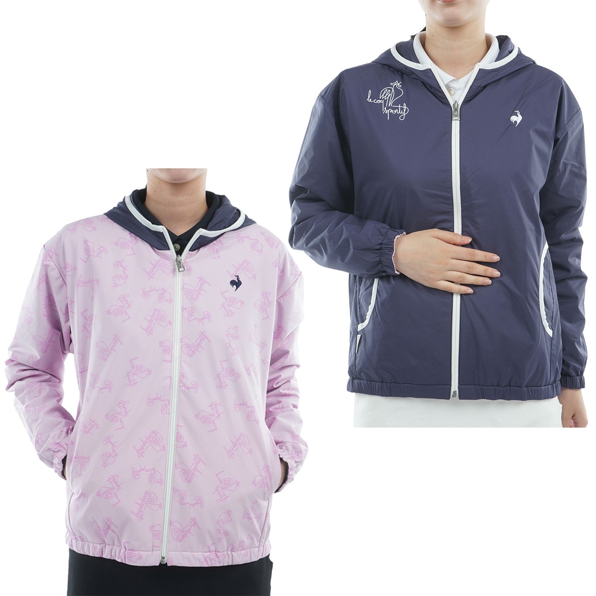 ストレッチ リバーシブルフーディーブルゾン レディス(アウター