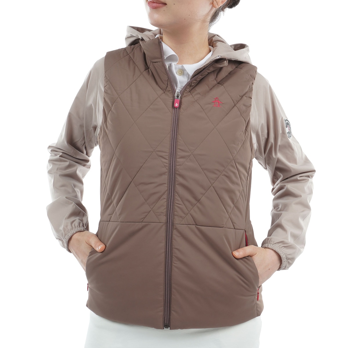 【Munsingwear 】無地×チェック ストレッチ リバーシブルブルゾン Munsingwear 】無地×チェック ストレッチ リバーシブルブルゾン