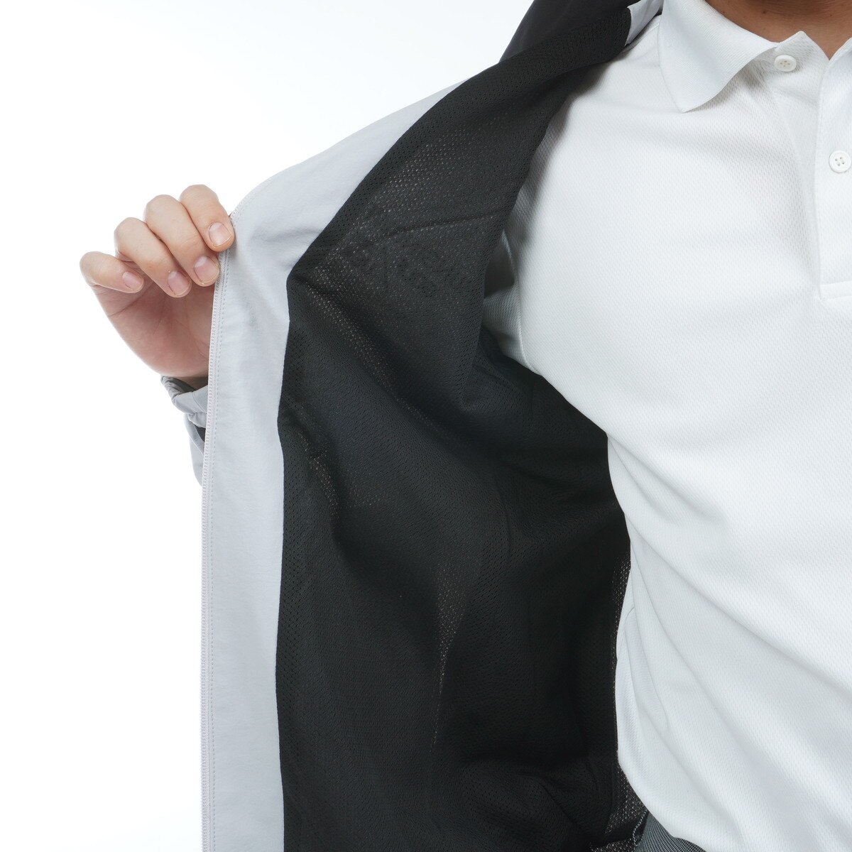 ストレッチ 裏起毛 ロゴプリントブルゾン(アウター(ブルゾン、ウインド