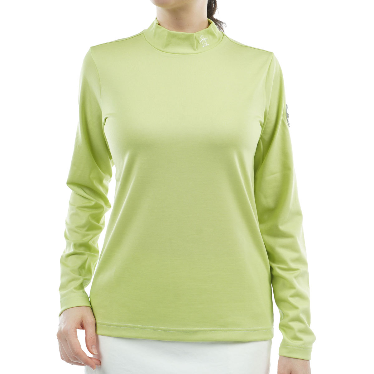 ストレッチ 毛混モックネック長袖シャツ レディス(長袖シャツ