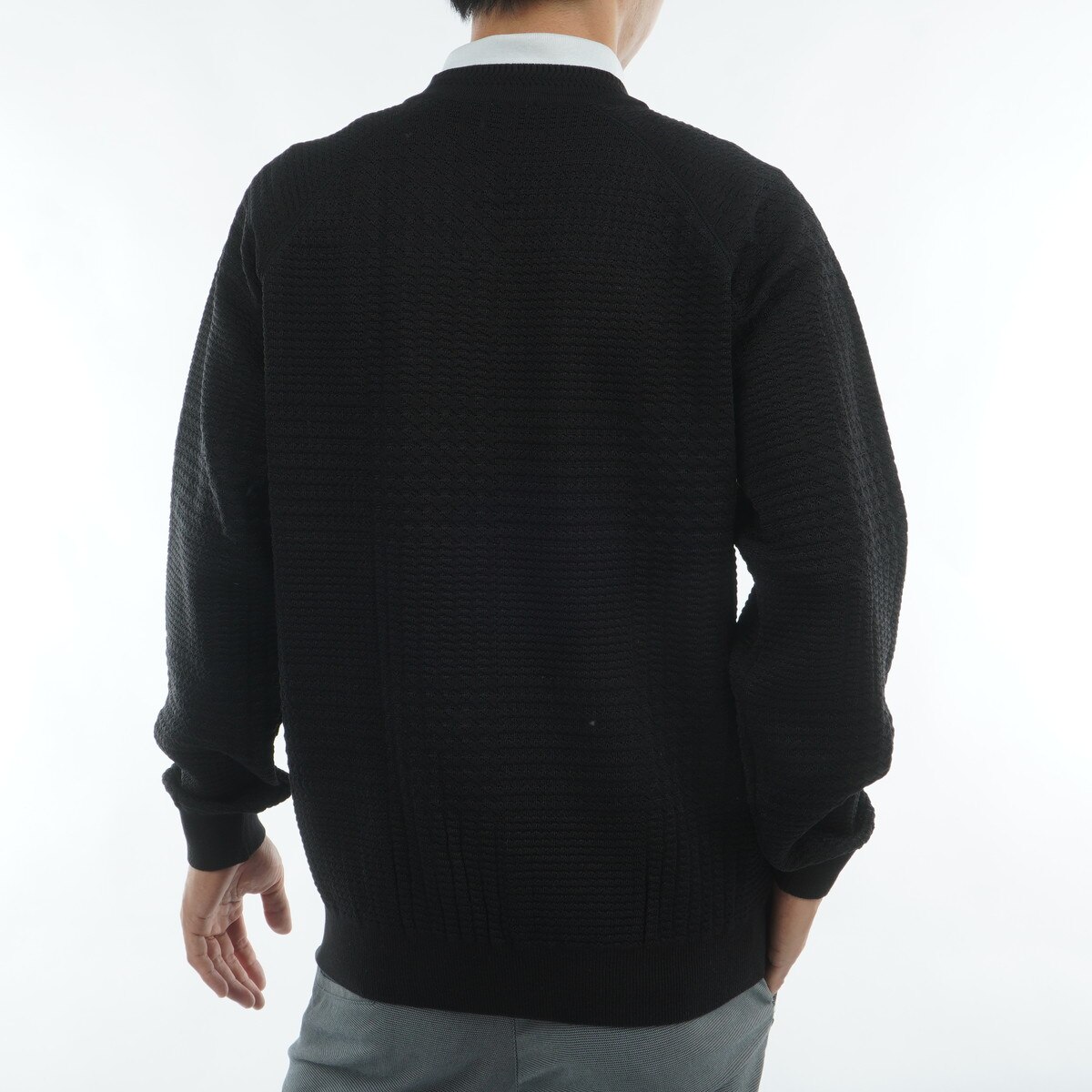 グレンチェックVネックセーター(中間着(セーター、トレーナー