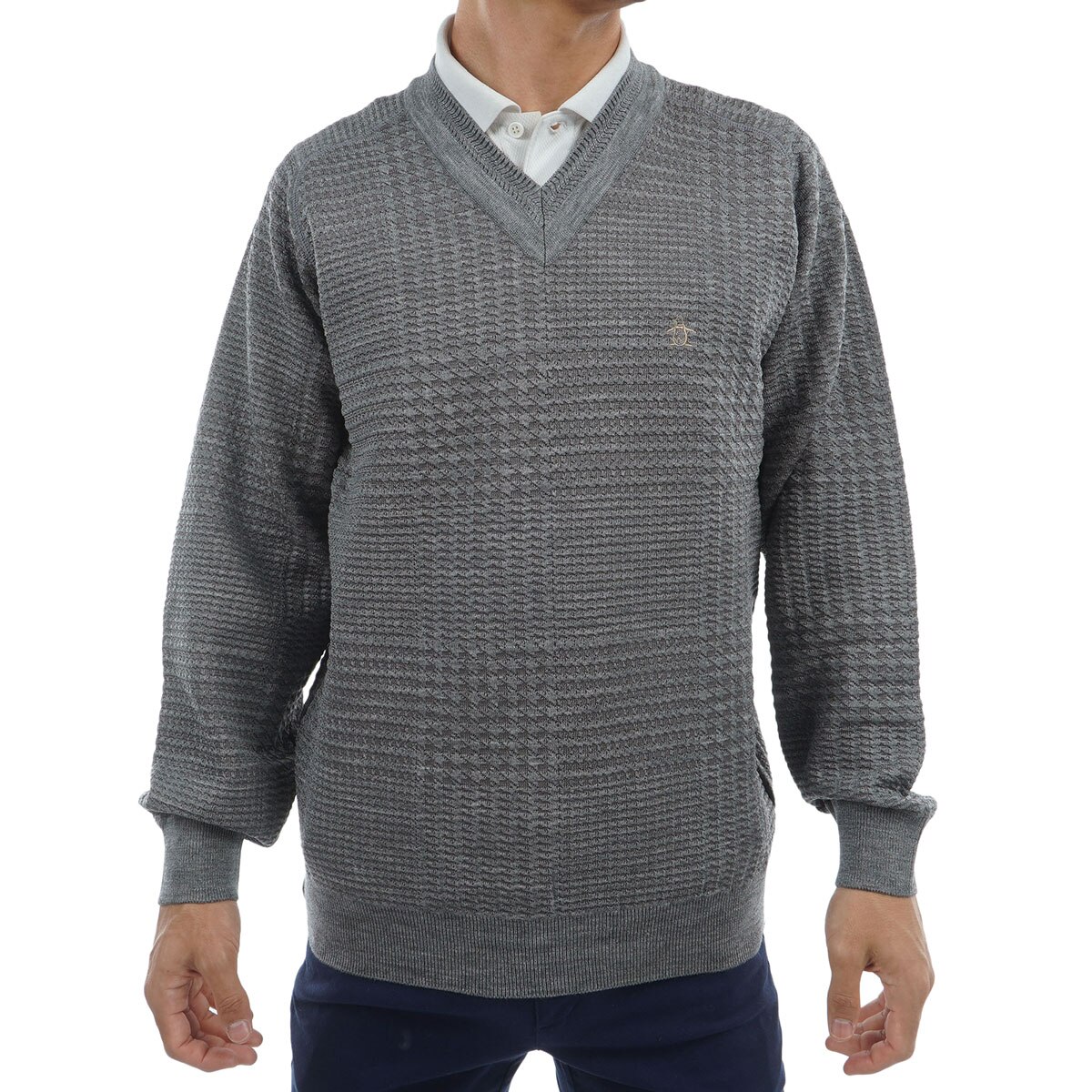 マンシングウェア カーディガン メンズ MGMWJL01 手洗い可 セーター ニット カーデ 2023年秋冬新作 L.LL.3L