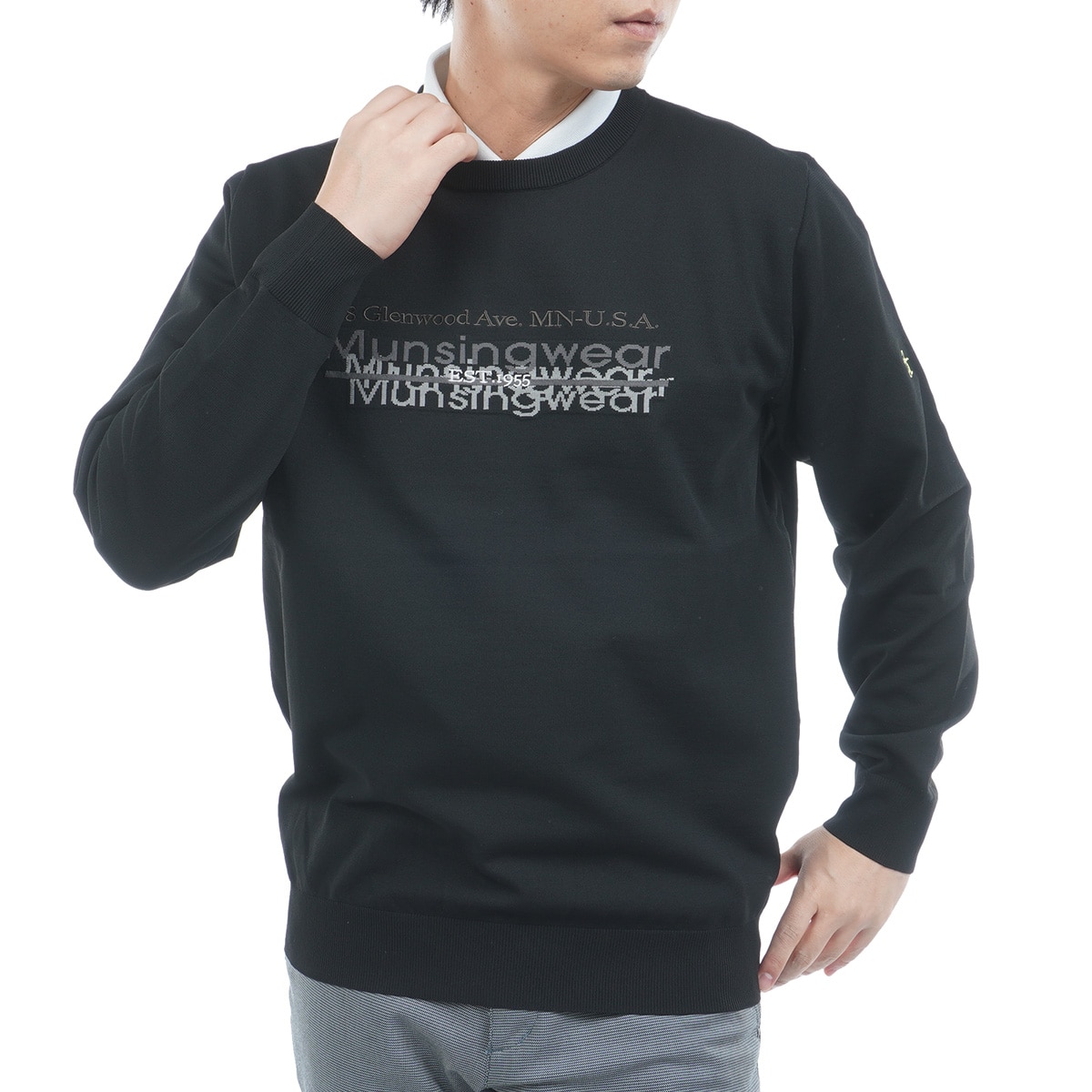 美品　Cph/ Golf×Munsing Wear 長袖セーター Munsingwear × Cph/Golf™️ #WASHABLE CREW KNIT - GREEN