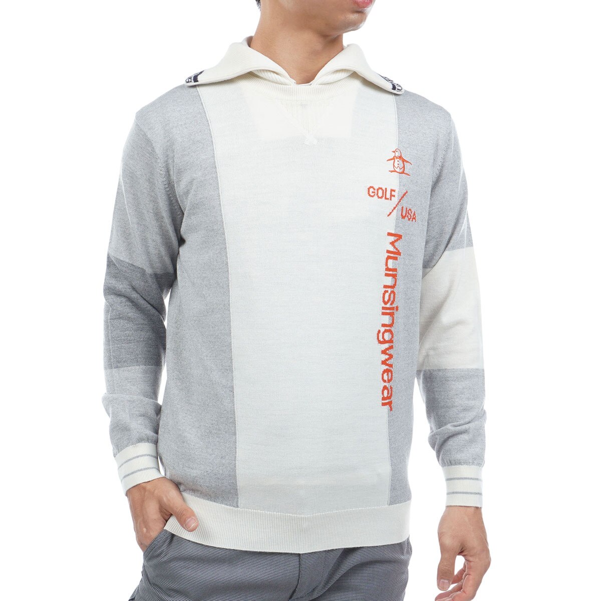 2WAY 防風裏地付きクルーネックセーター(中間着(セーター、トレーナー