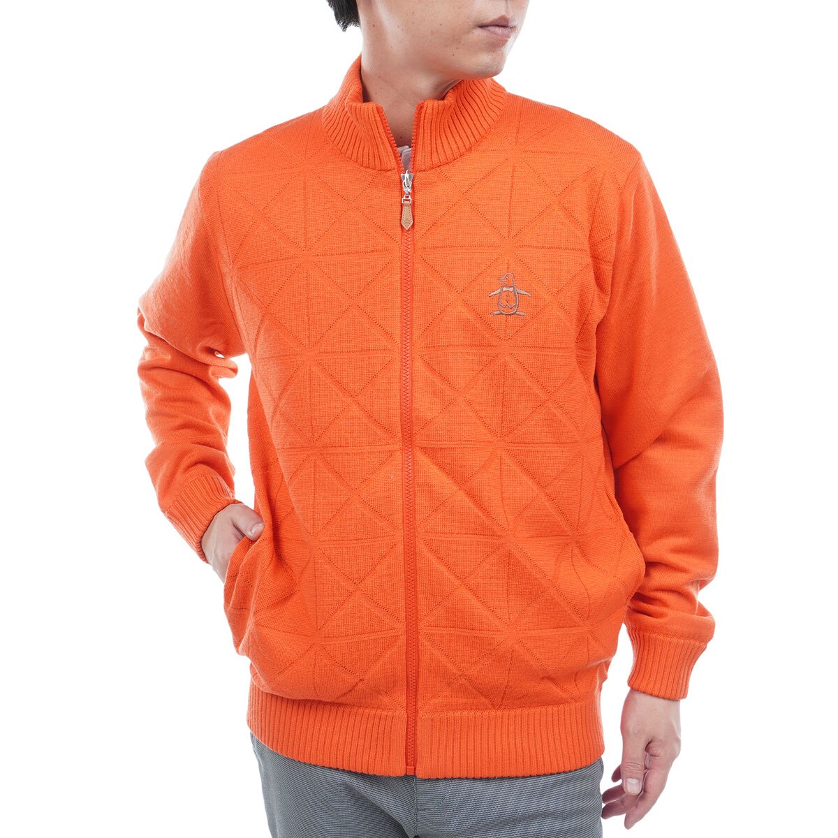 MUNSING WEAR マンシングウェア ニット切替中綿ジャケット ボーダー ネイビー系 M [240001304793]【中古】ゴルフウェア レディース