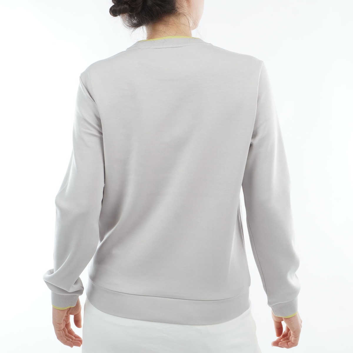 ストレッチ ダンボールニットクルーネックトレーナー レディス(中間着