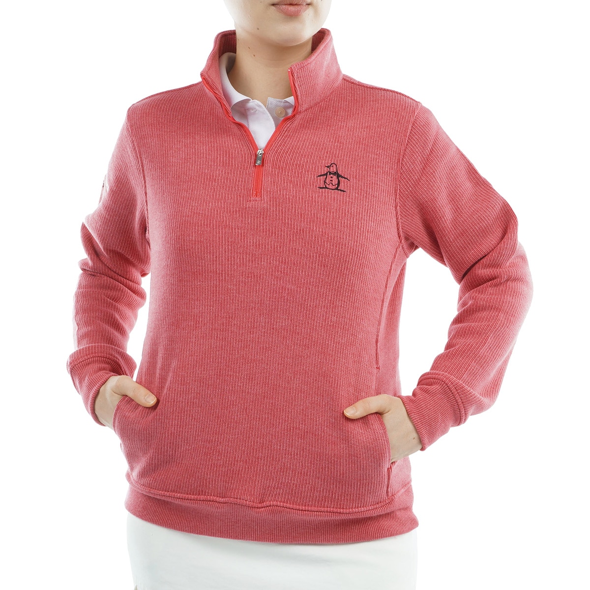 スタンドカラーハーフジップミドラー レディス(中間着(セーター