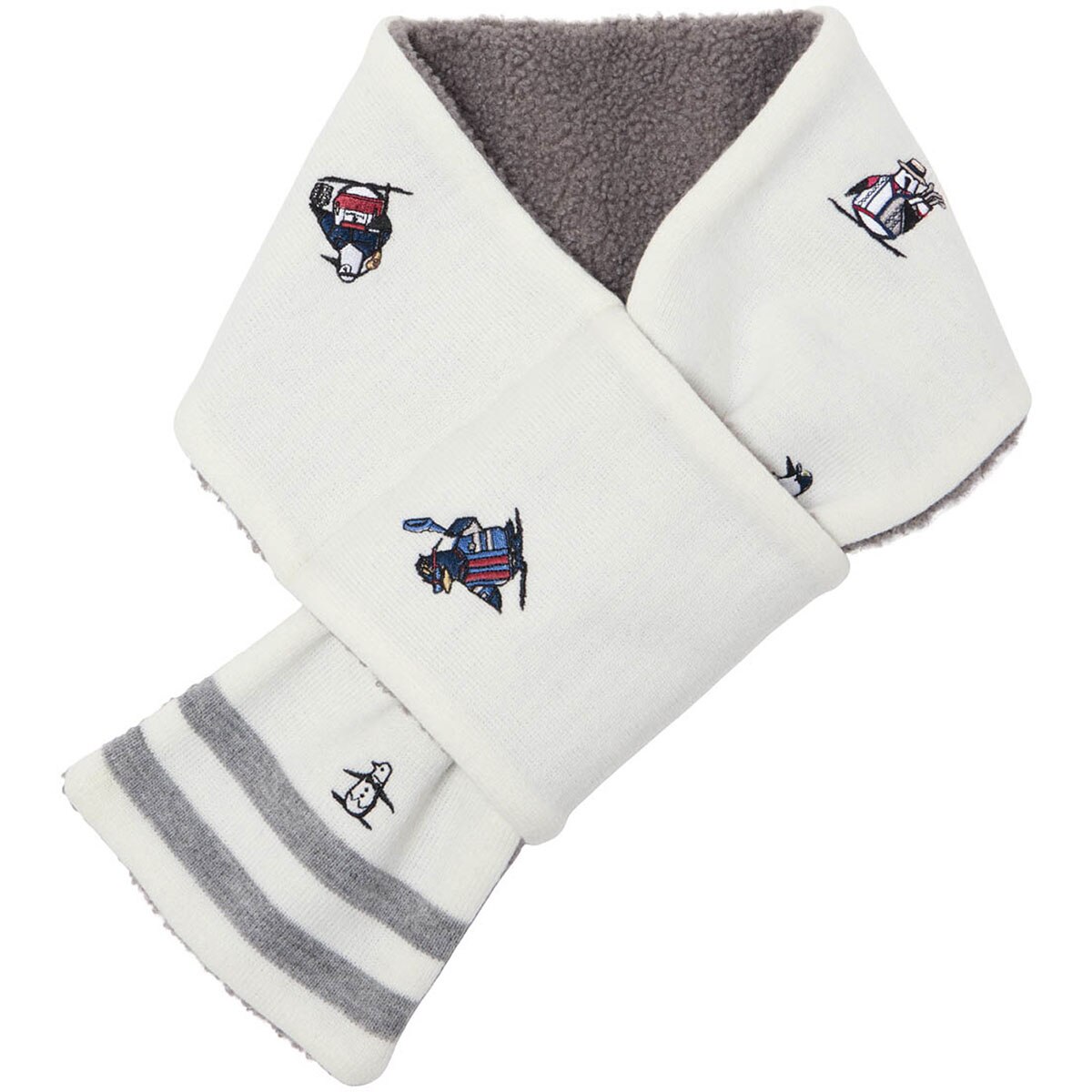 70th ANNIVERSARY ペンギンキャラクター刺繍 コンパクトマフラー