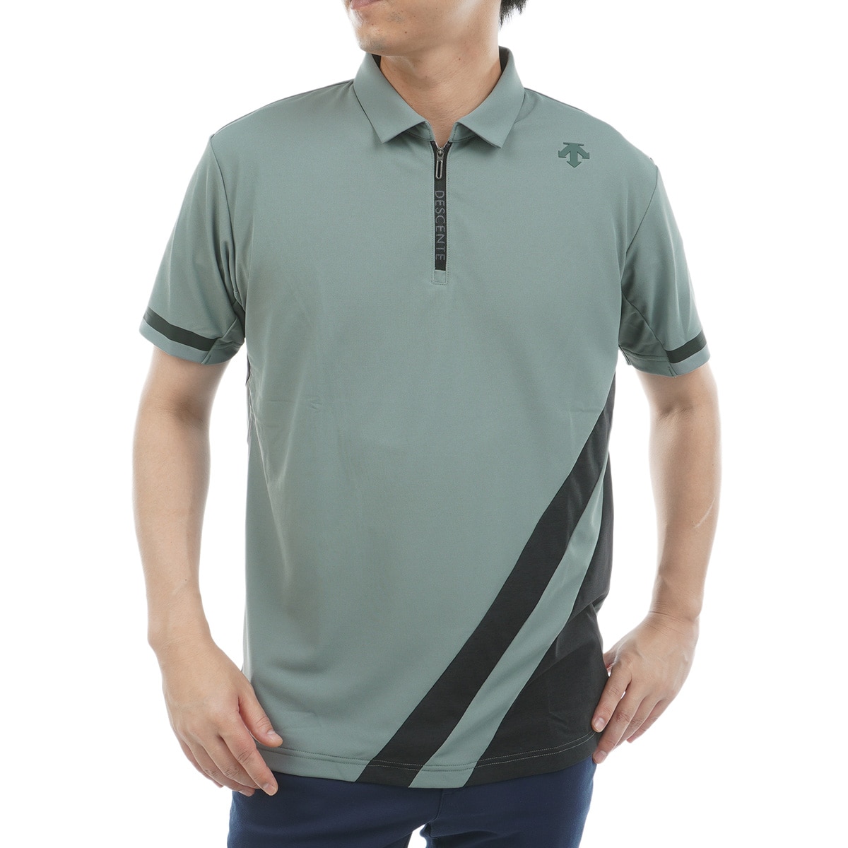 【新品】入手困難 デサントゴルフ ドライ ストレッチ 切替 半袖 ポロシャツ M ストレッチ 半袖ポロシャツ(半袖シャツ・ポロシャツ)|DESCENTE GOLF