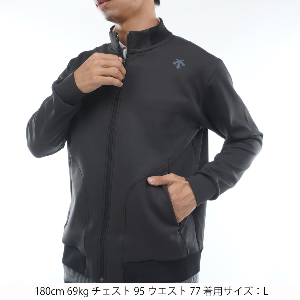 撥水 ストレッチ ダンボールニット フルジップジャージー