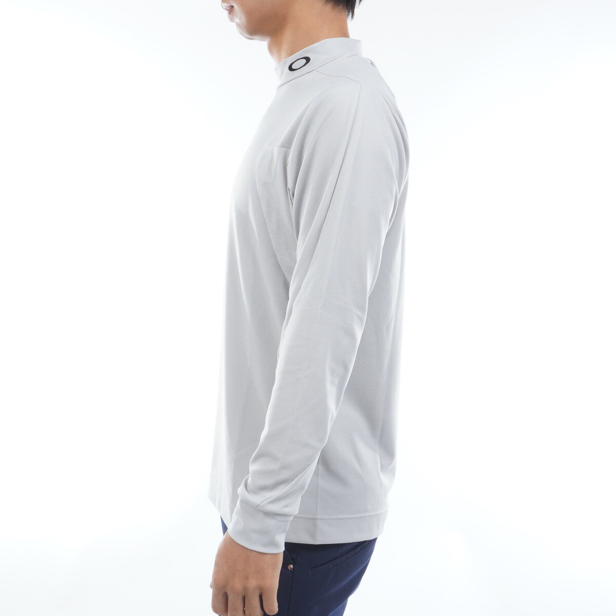 スカル THICKNESS ストレッチモックネック長袖シャツ(長袖シャツ