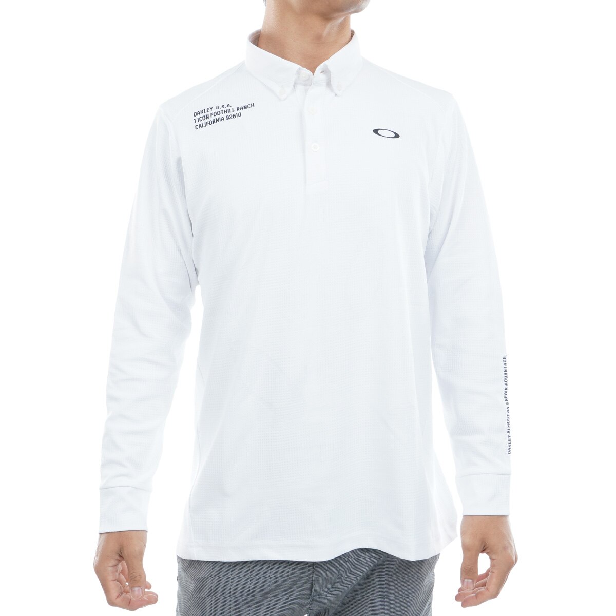 OAKLEY OMBLE ストレッチジャカード長袖ポロシャツ(長袖シャツ