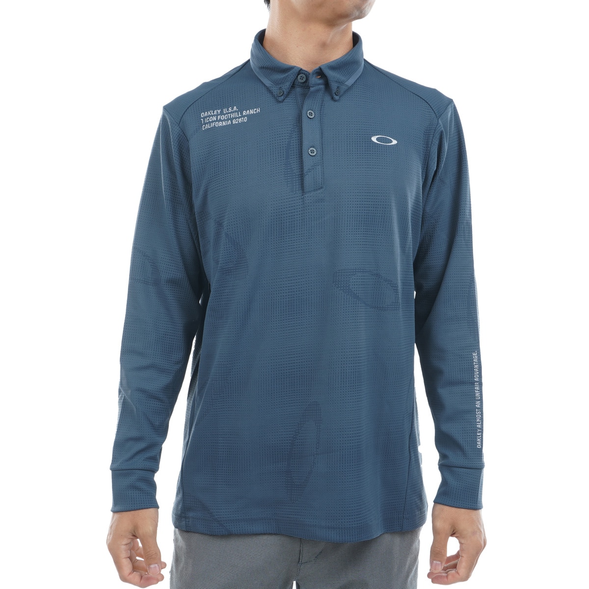 OAKLEY OMBLE ストレッチジャカード長袖ポロシャツ(長袖シャツ