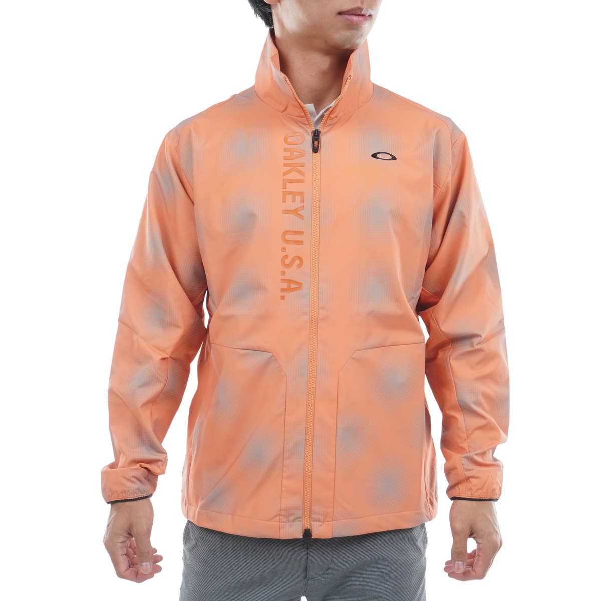 OAKLEY オークリー ジャケット ゴルフ ウェア フード ロゴ 長袖 中綿 オークリー(OAKLEY) ゴルフウェア ブルゾン OAKLEY PAISLEY WIND
