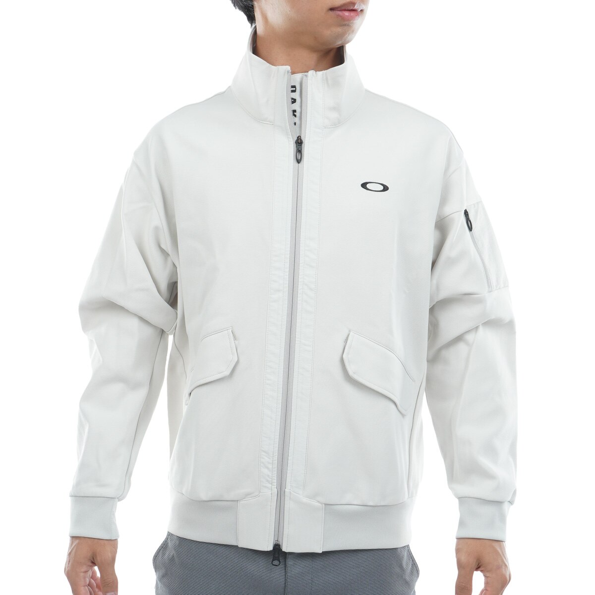 OAKLEY GOLF トラックジャケット ブルゾン ジャージホワイトL OAKLEY オークリー ジャージ メンズ ジャケット フルジップ