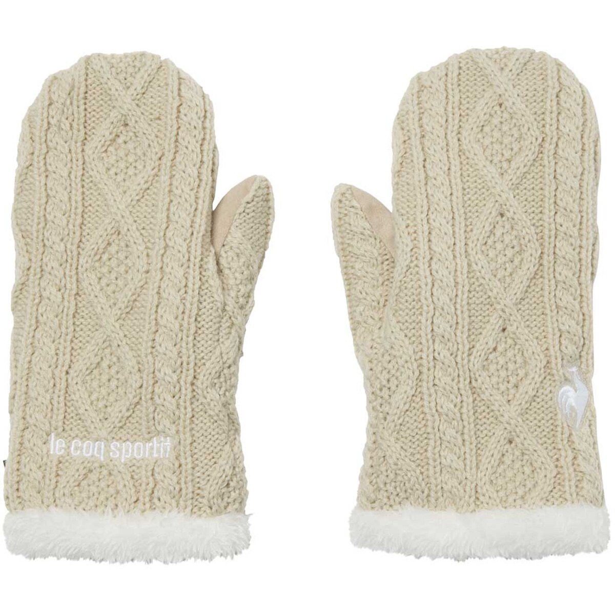 ケーブル編み ミトン 両手用 レディス(【女性】グローブ)|Le coq