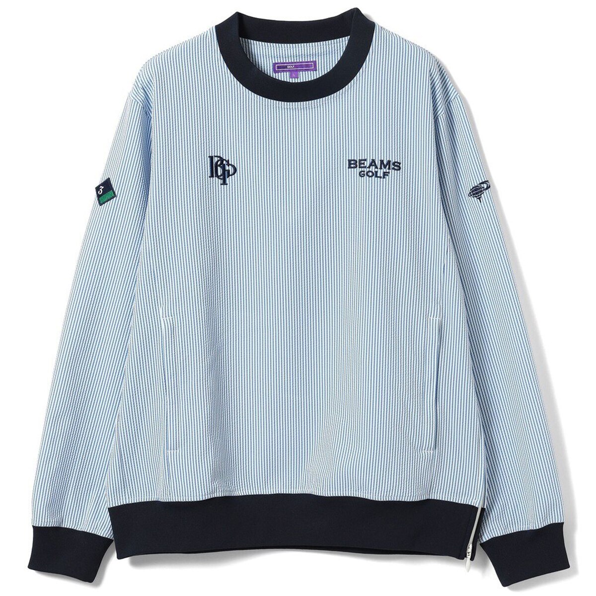 ビームス　ゴルフ パープルレーベル　スフィダンテ バイカラー モックネックニット BEAMS GOLF（ビームス ゴルフ）PURPLE LABEL / スフィダンテ