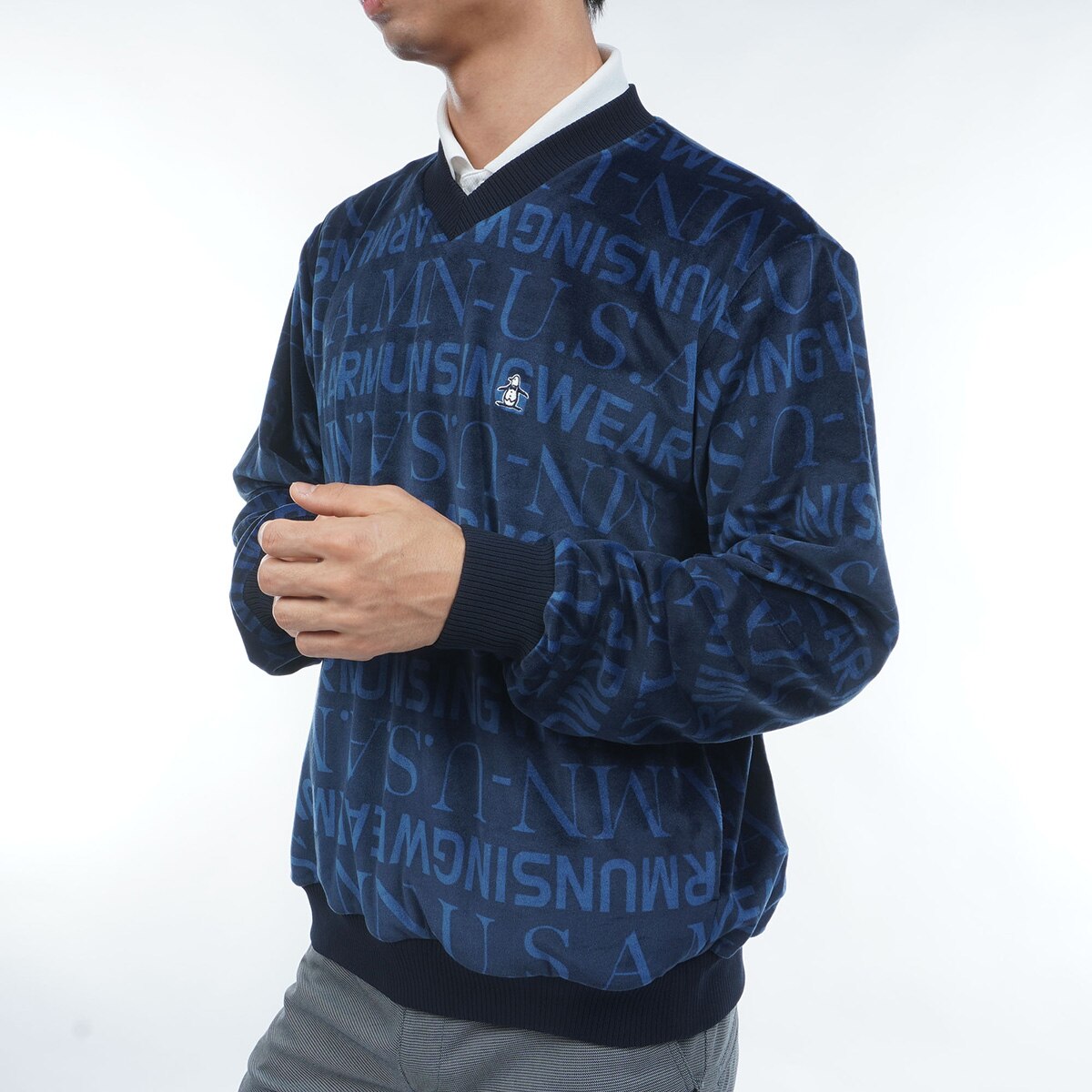 ストレッチ リバーシブル Vネックブルゾン(アウター(ブルゾン