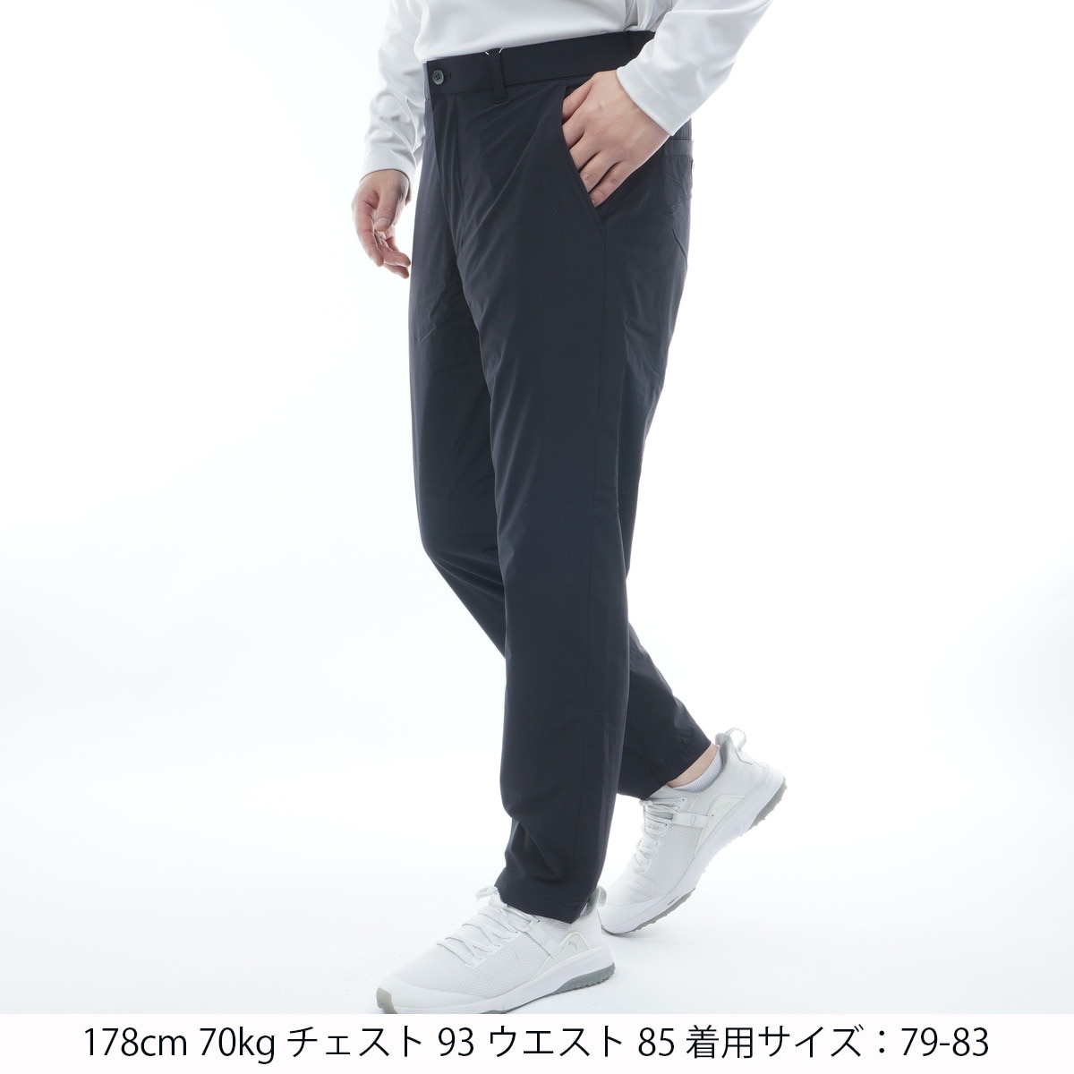 ストレッチ HEAT NAVI 起毛裏地付きイージーパンツ(ロングパンツ