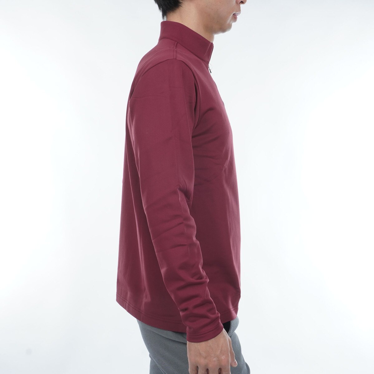 【新品】MUNSINGWEAR 保湿裏起毛ハーフジップ長袖シャツМゴルフウェア Munsingwear（マンシングウェア） 公式 裏起毛 ハーフジップ長袖シャツ