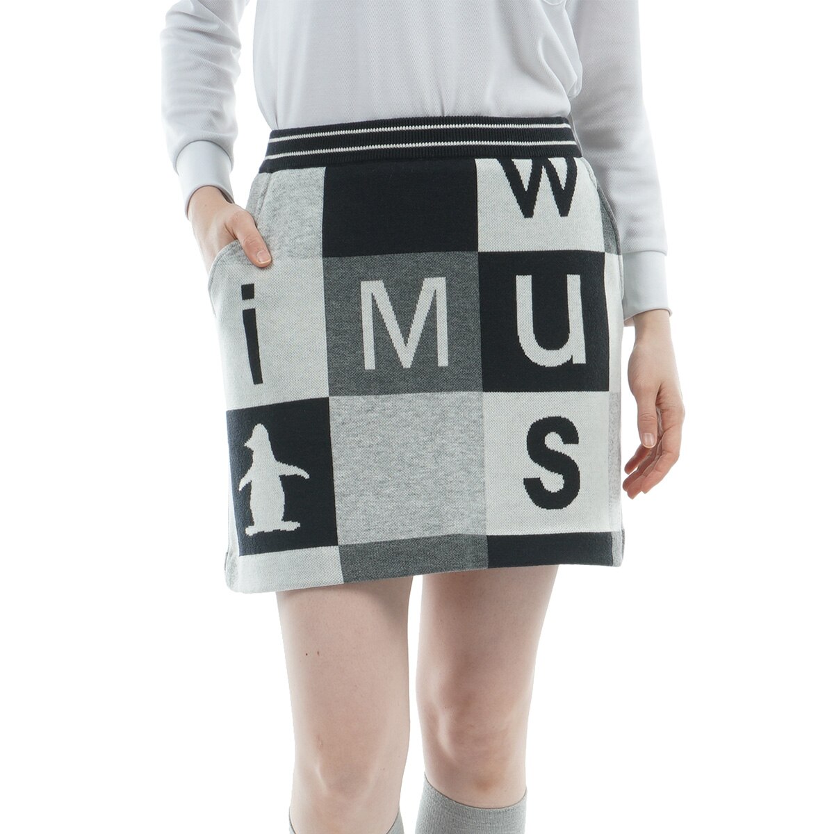 ブロック柄ニットスカート レディス(スカート)|Munsingwear(マンシング