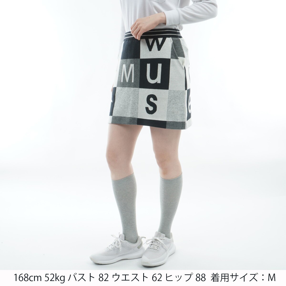 ゴルフウェア　マンシングウェアレディース ブロック柄 ニットスカート MG5FSK51L [2025年秋冬モデル] ブロック柄ニットスカート レディス(スカート)|Munsingwear(マンシング