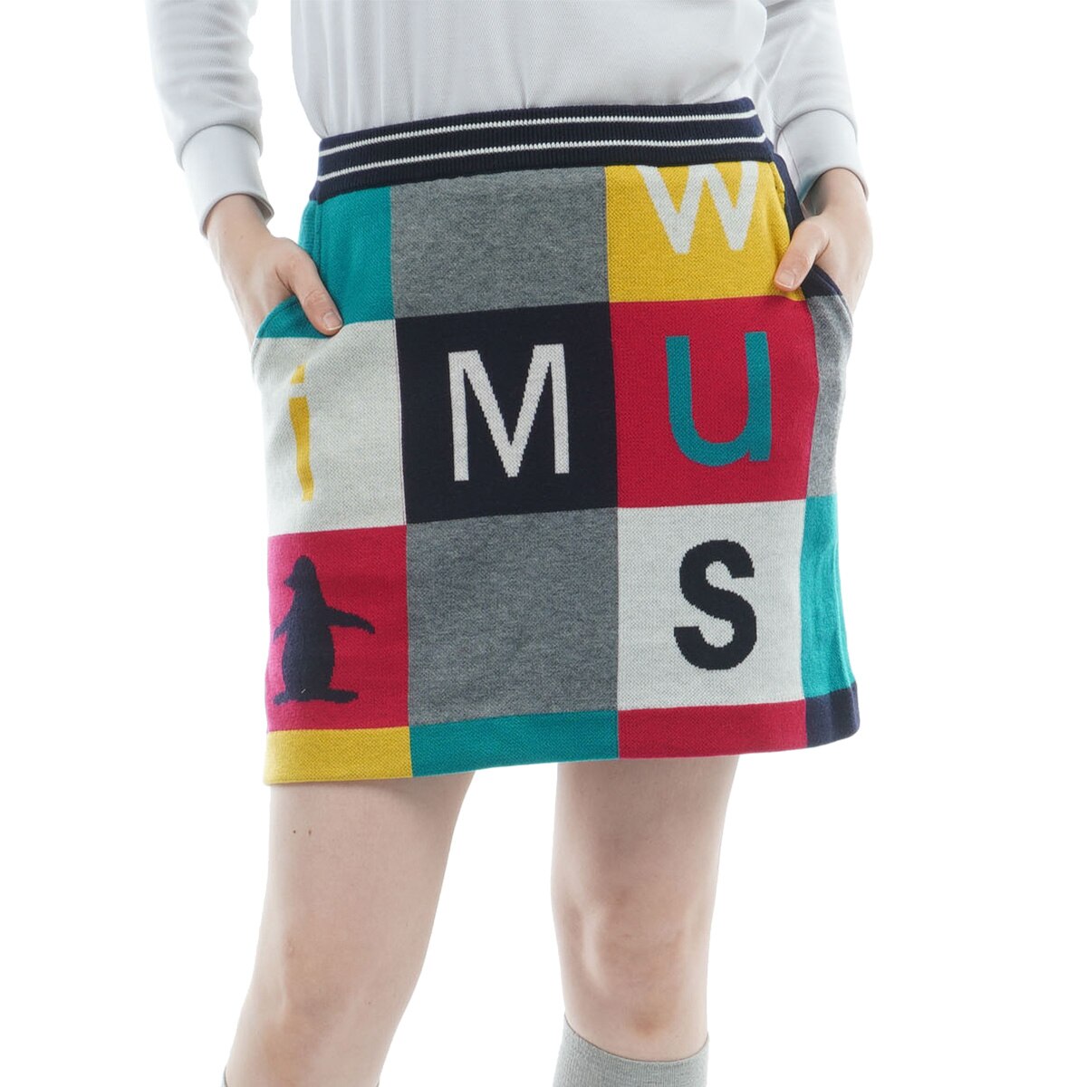 ブロック柄ニットスカート レディス(スカート)|Munsingwear(マンシング