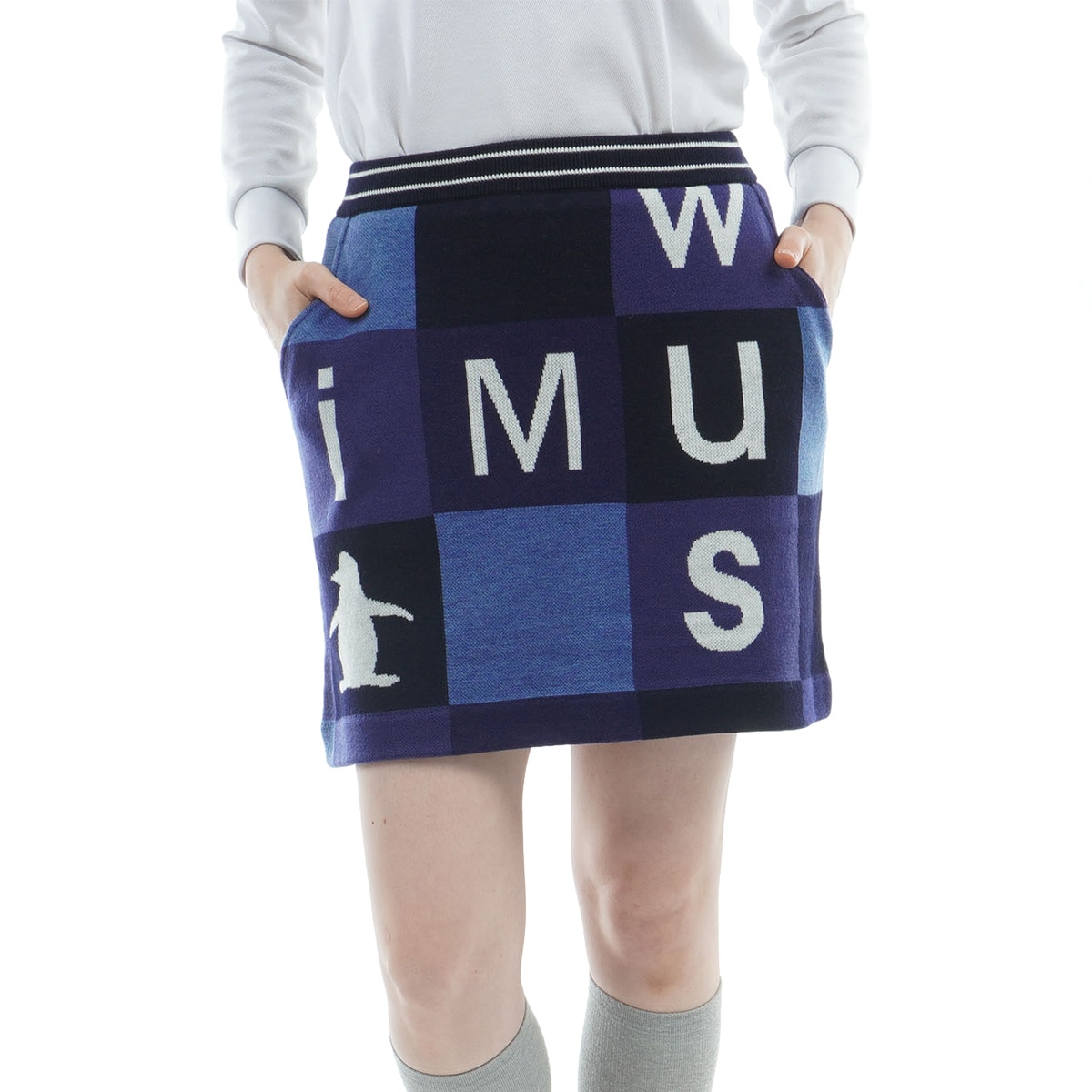 ブロック柄ニットスカート レディス(スカート)|Munsingwear(マンシング