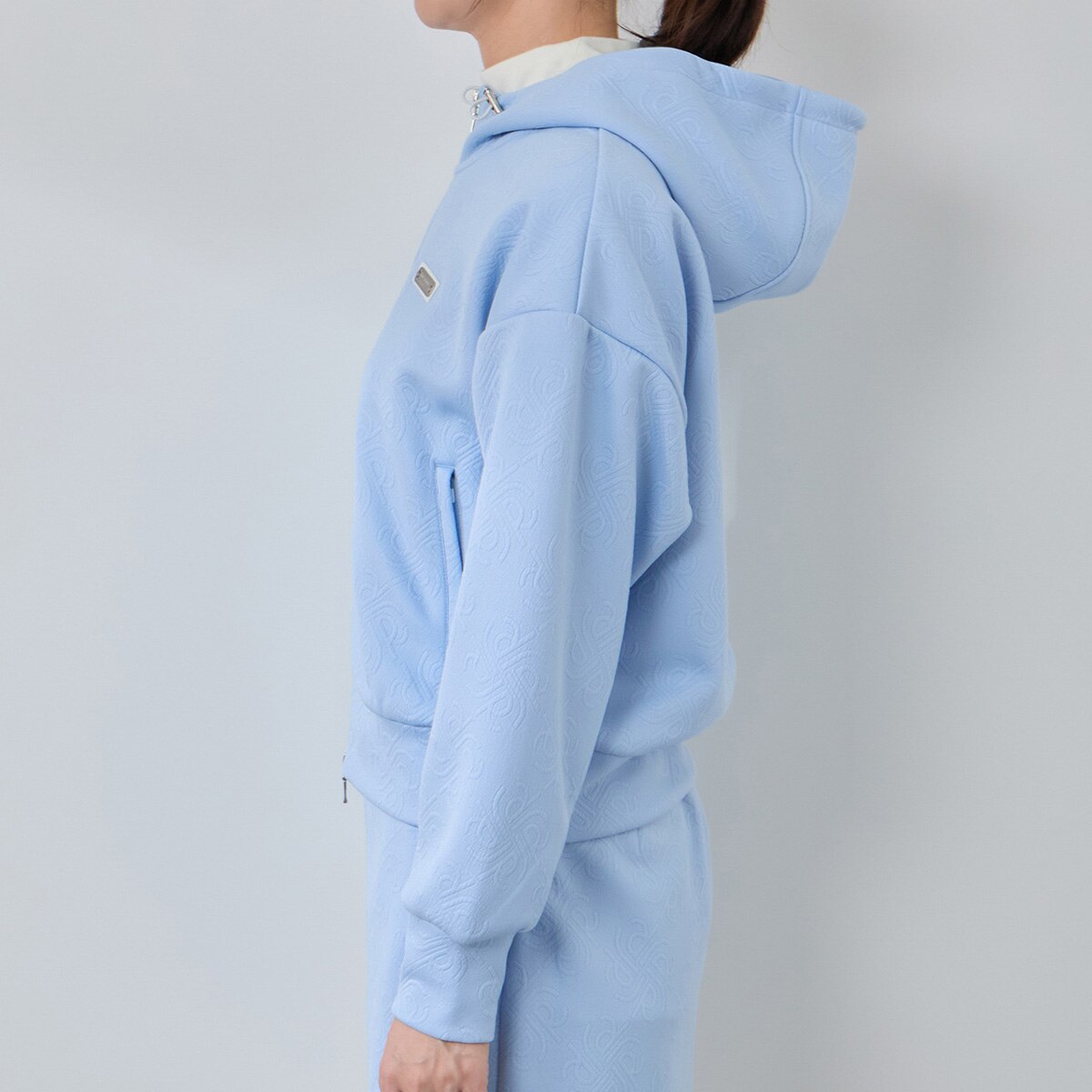 ロゴキルト風 ジャカード フーディーパーカー レディス(中間着