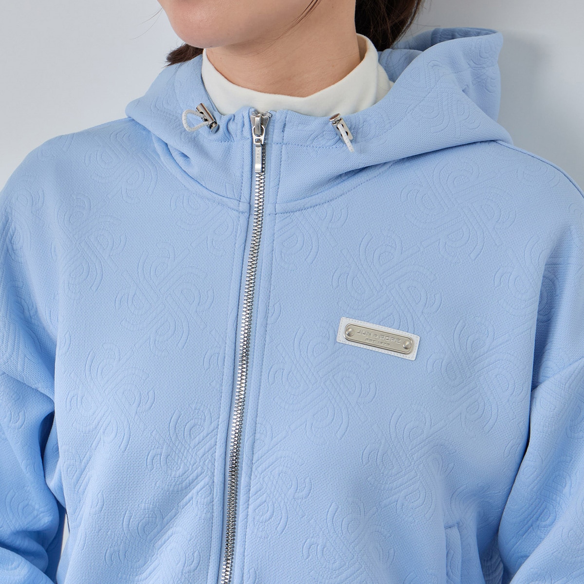 ロゴキルト風 ジャカード フーディーパーカー レディス(中間着