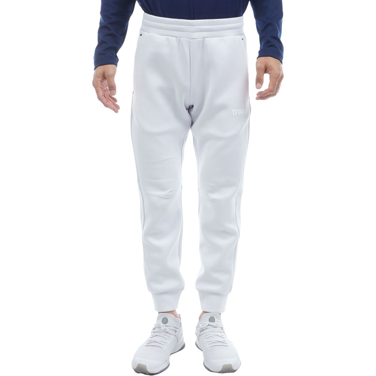 TFW49 ティーエフダブリュー　メンズ　ジョグパンツ　ゴルフ　XL 白　ロゴ ティーエフダブリュー ジョガーパンツ 白 裏起毛 メンズ XL ゴルフ