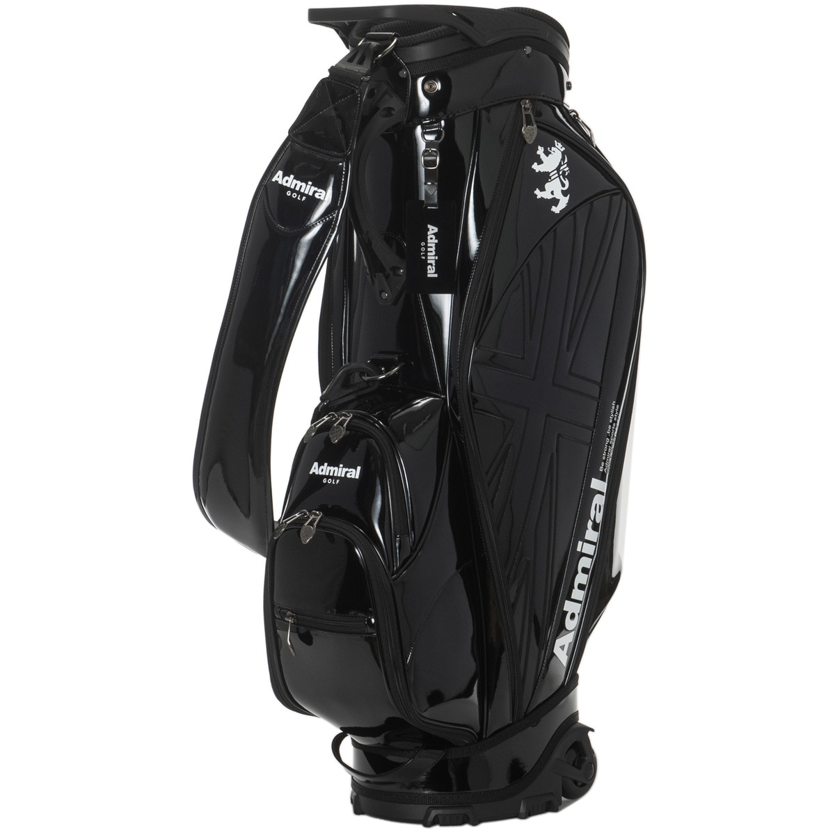 キャスター付き エナメル キャディバッグ(【男性】キャディバッグ