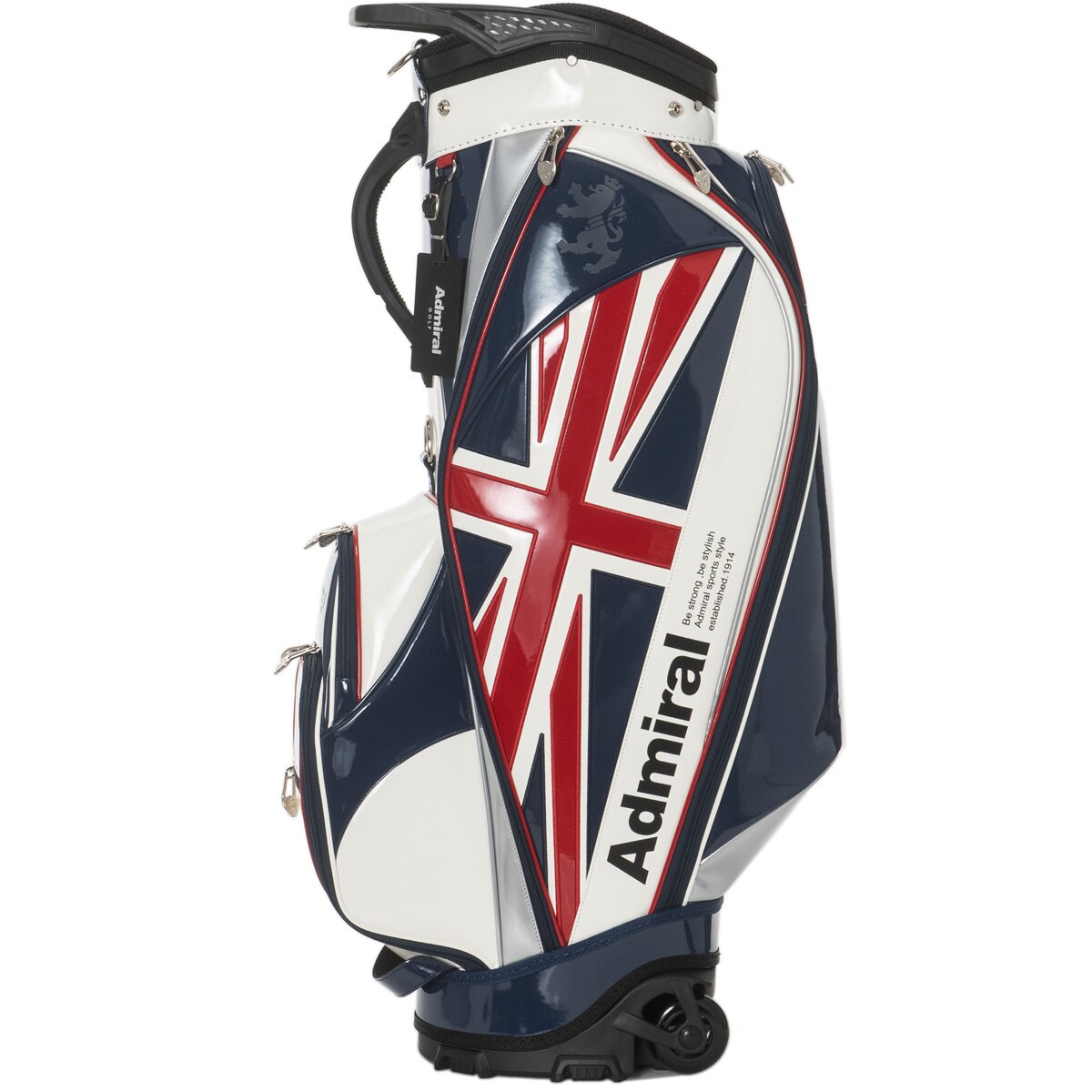 キャスター付き エナメル キャディバッグ(【男性】キャディバッグ