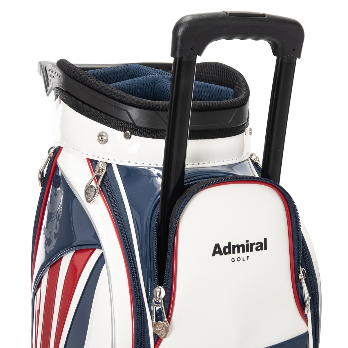 キャスター付き エナメル キャディバッグ(【男性】キャディバッグ