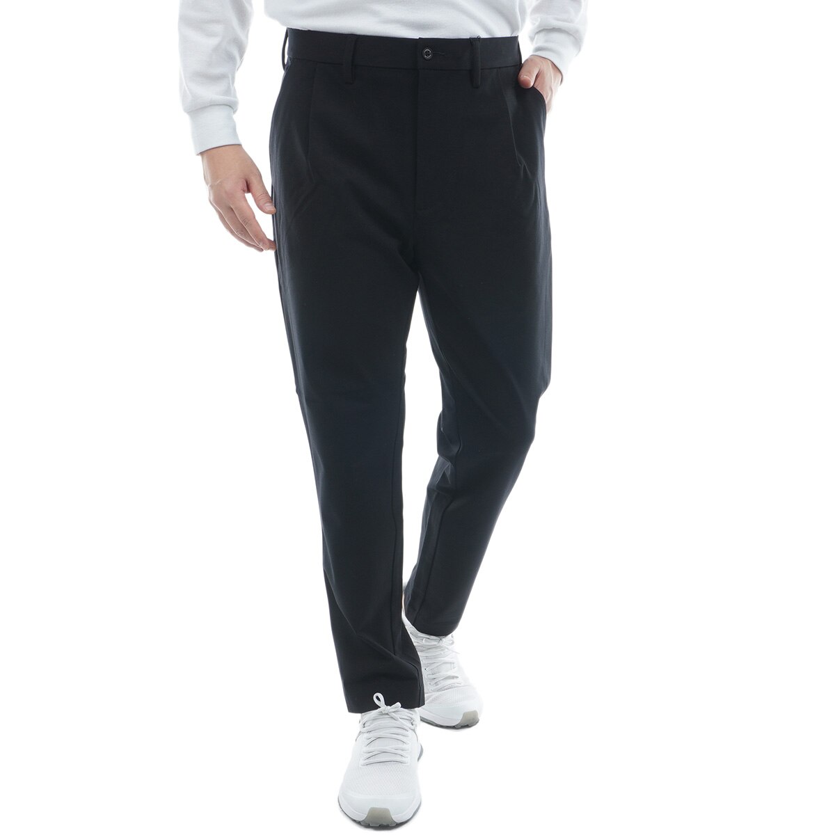 ストレッチウール ワンタックパンツ(ロングパンツ)|J.LINDEBERG(J