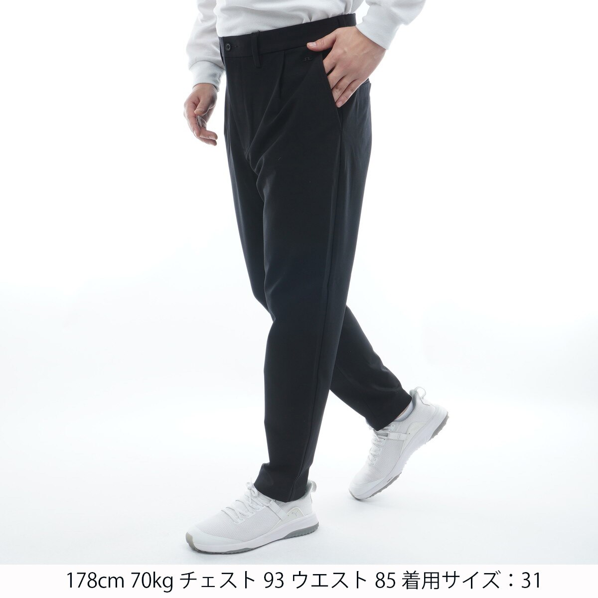 J.LINDEBERG ウールパンツ ストレッチウール ワンタックパンツ(ロングパンツ)|J.LINDEBERG(J