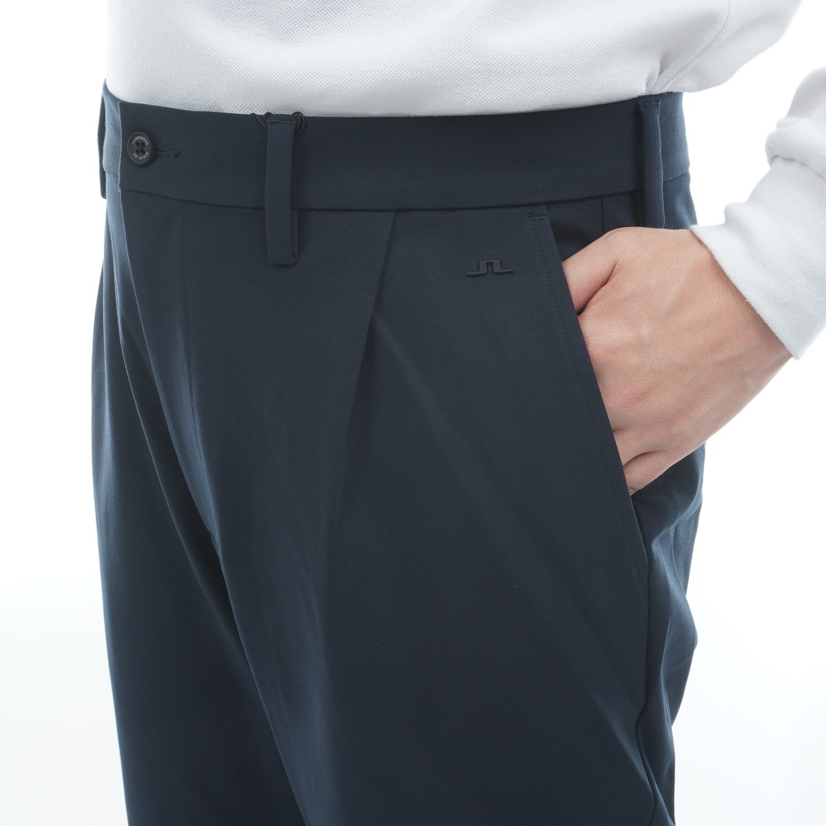 ストレッチウール ワンタックパンツ(ロングパンツ)|J.LINDEBERG(J