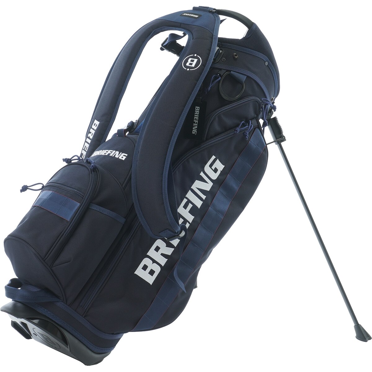 1632】ブリーフィングCR-4スタンド式キャディバッグ 白×黒 1632