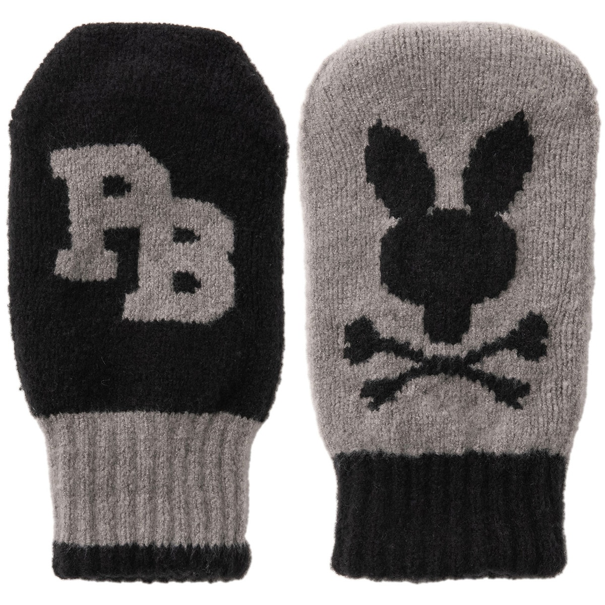 ストレッチ リバーシブルニットミトン 片手用(左右兼用)(【男性