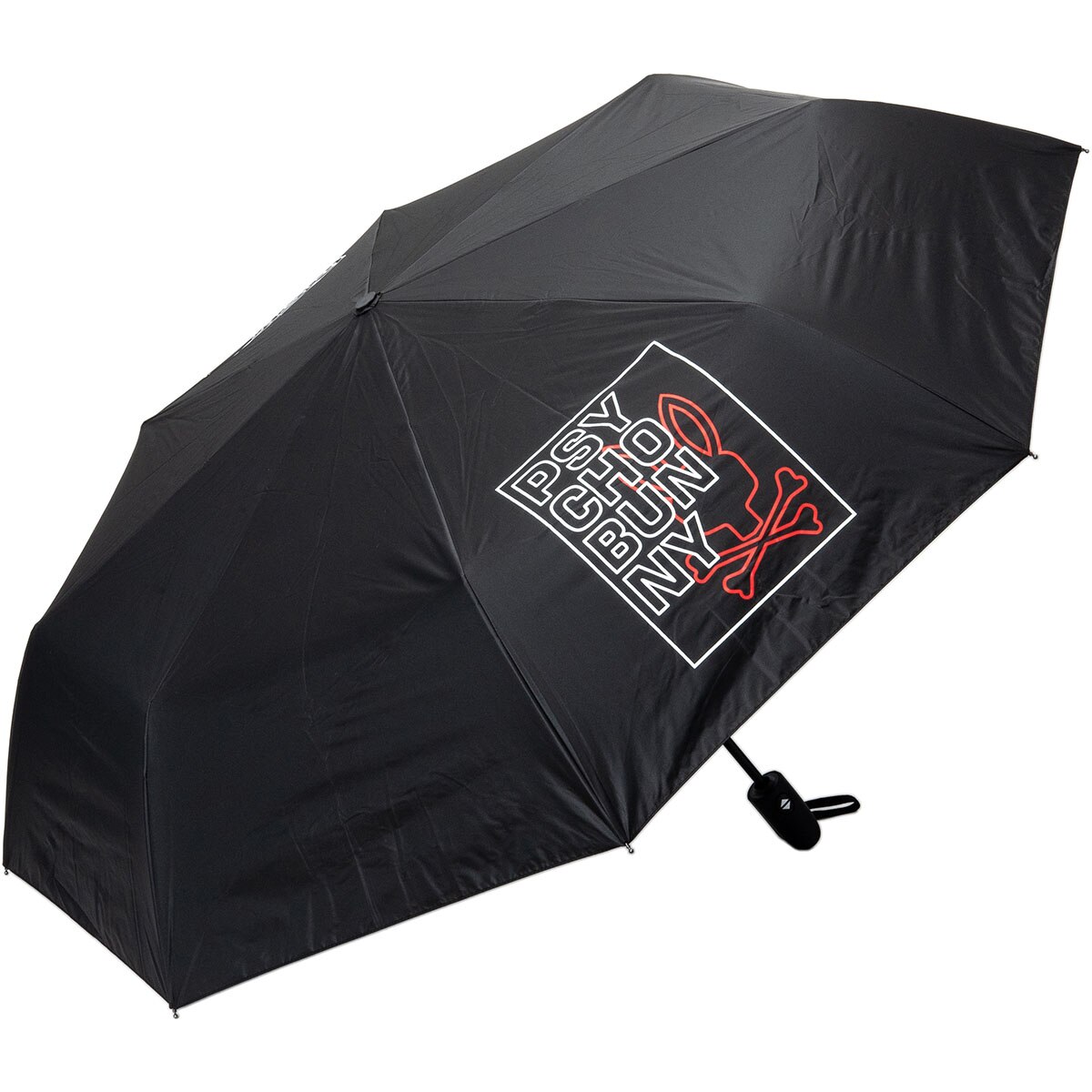 【新品】サイコバニー Psycho Bunny アンブレラ 傘晴雨兼用UV加工 ゴルフ 折りたたみワンタッチタイプ 傘(傘（銀パラ）)|PSYCHO BUNNY