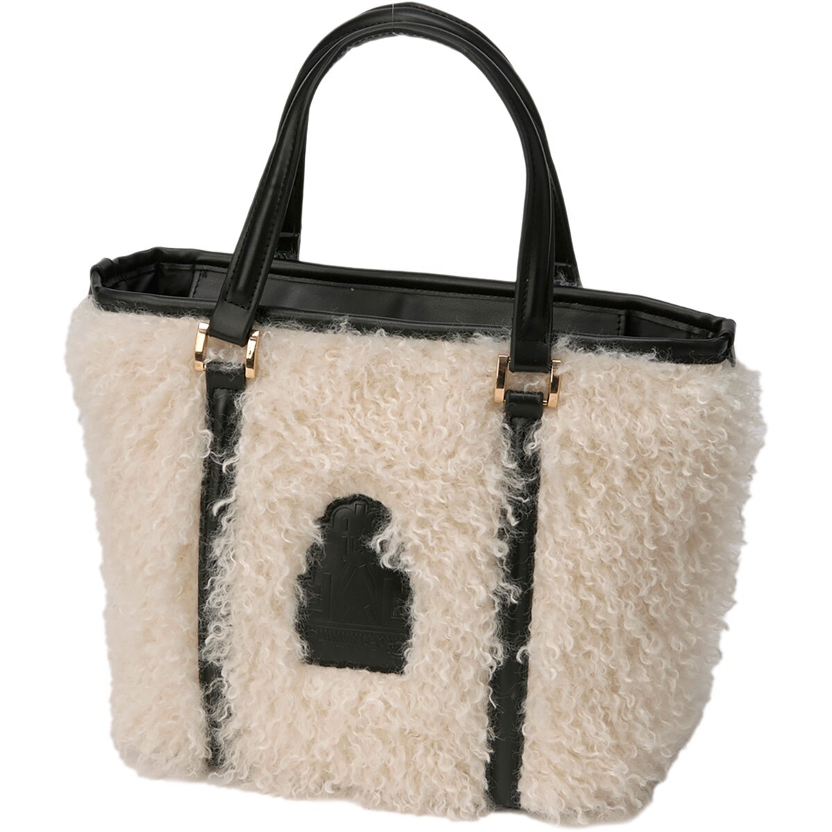 アールデコ100周年 フェイクファーカートバッグ(ラウンドバッグ