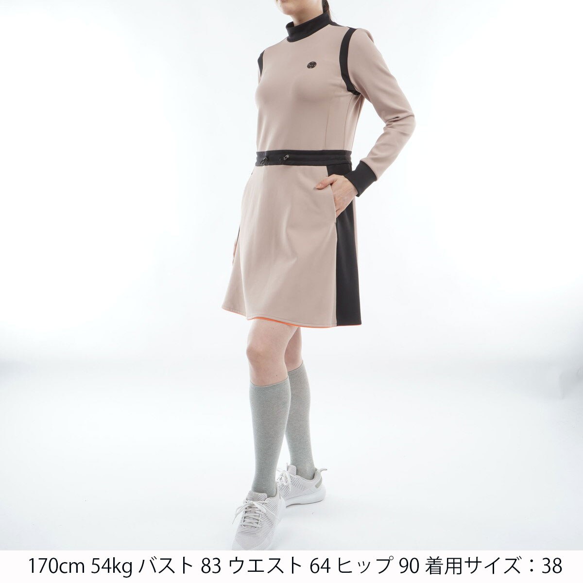 ブロッキングデザイン長袖ワンピース レディス(ワンピース)|LANVIN